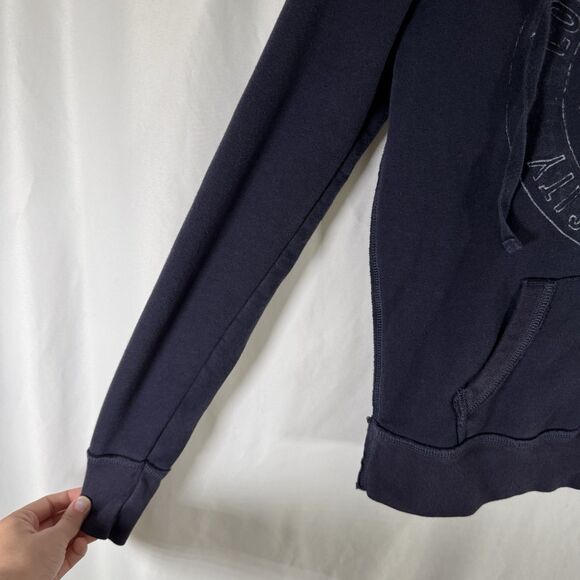 Aerie Hoodie Women's XS Blue Lower East Side New York Pockets Pullover Cotton - Picture 3 of 8